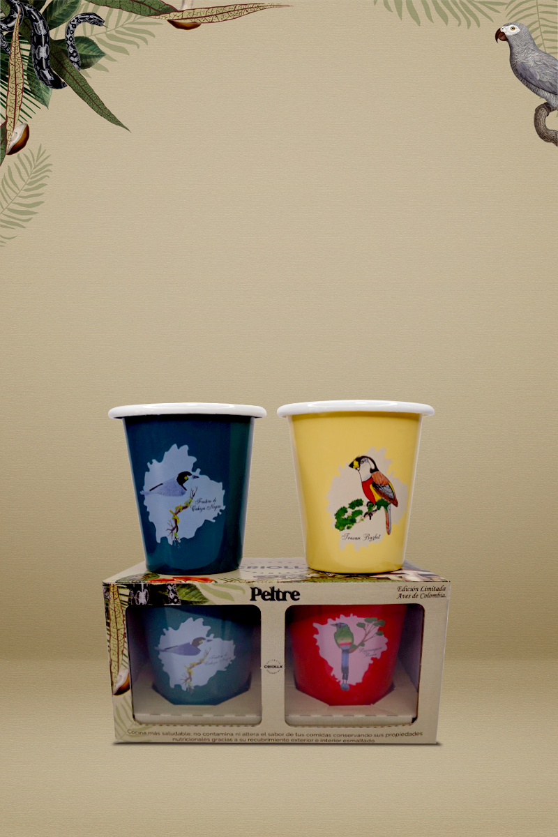 Set de Vasos Colección Aves