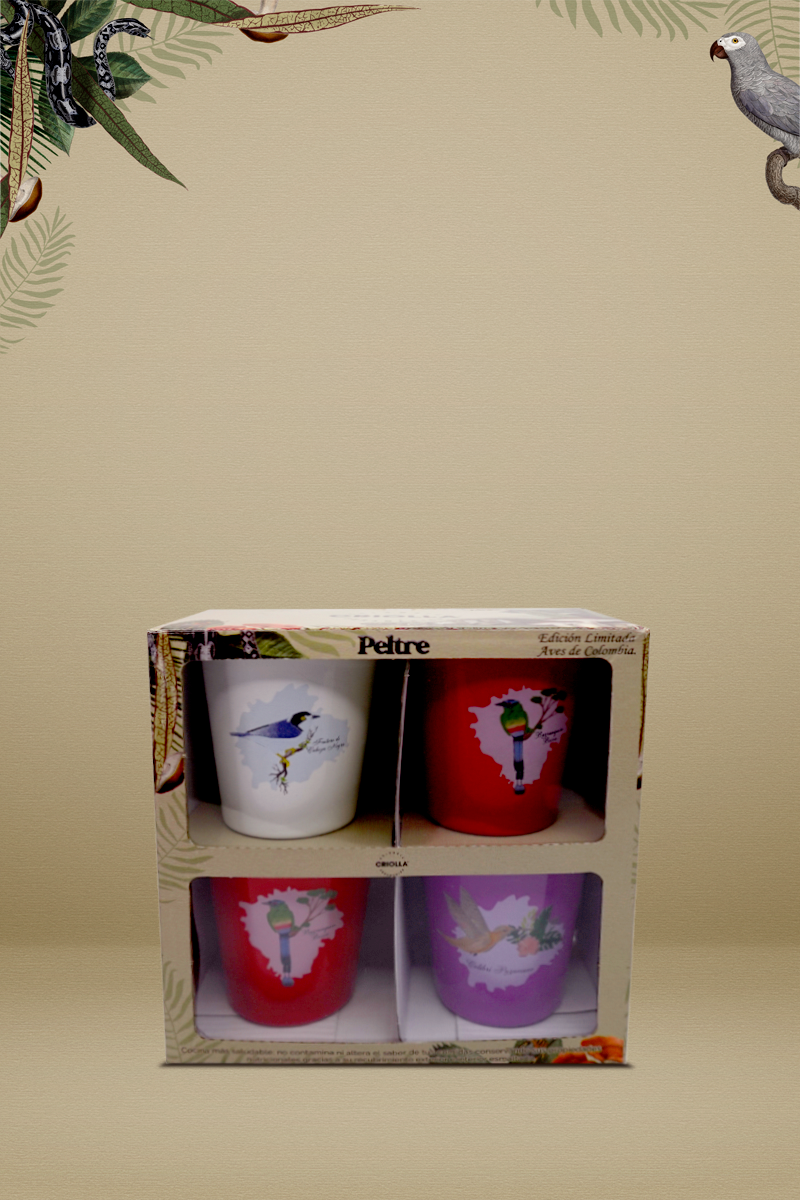 Set de Vasos Colección Aves