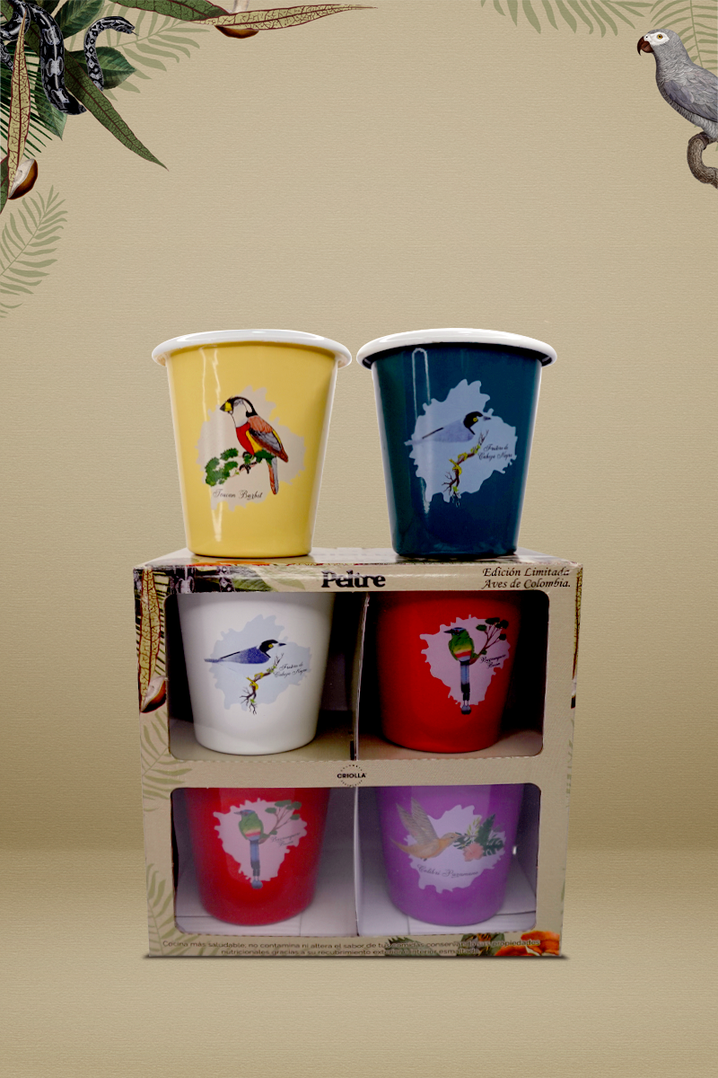 Set de Vasos Colección Aves